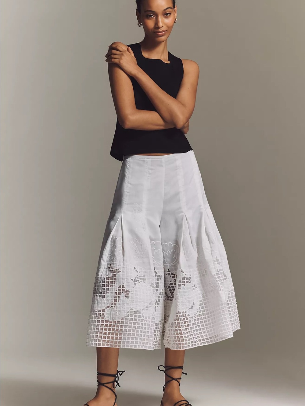 By Anthropologie Sheer Novelty Culottes